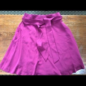 Ann Taylor Fuschia tie waist skirt